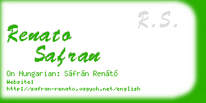 renato safran business card